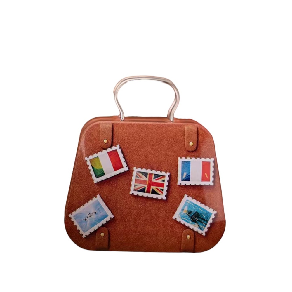 Mini Suitcase Metal Tin Keepsake Holder